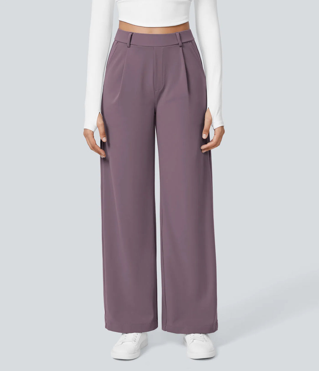 Pantalon tailleur Jean & Marie DayStretch coupe droite taille haute avec poches