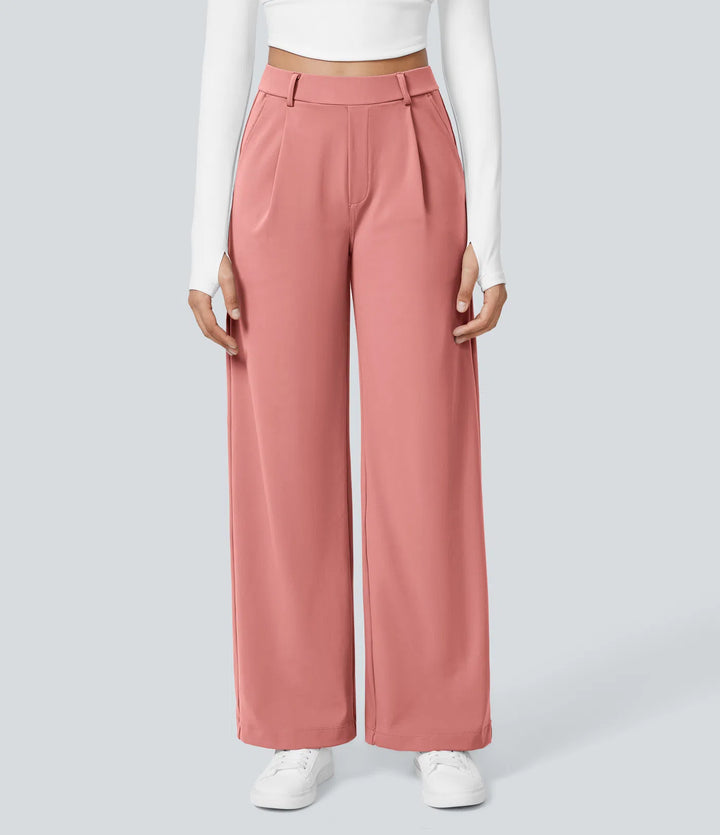 Pantalon tailleur Jean & Marie DayStretch coupe droite taille haute avec poches