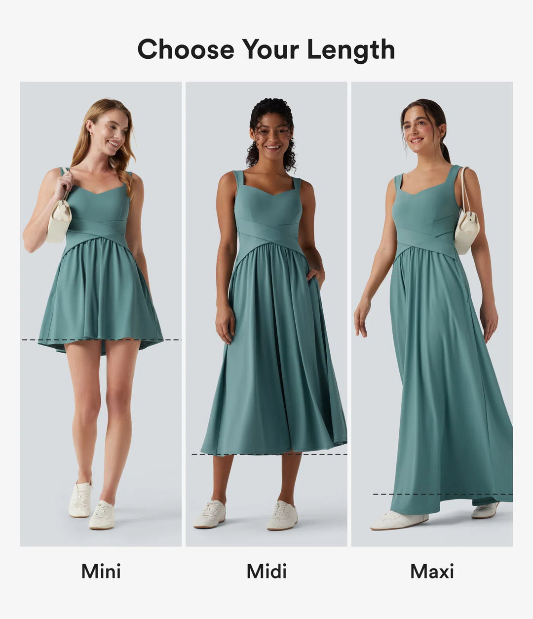 Robe maxi casual fluide dos nu, avec brassière intégrée et poches