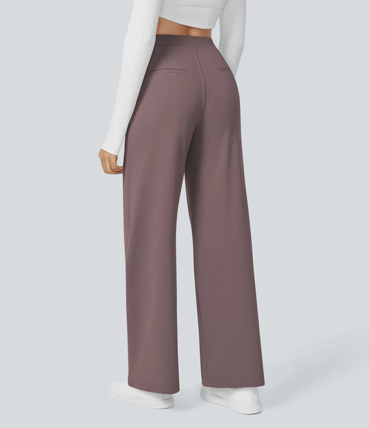 Pantalon tailleur Jean & Marie DayStretch coupe droite taille haute avec poches