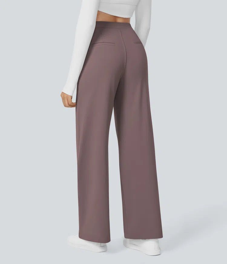 Pantalon tailleur Jean & Marie DayStretch coupe droite taille haute avec poches