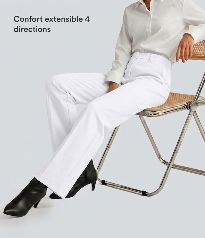 Pantalon tailleur Jean & Marie DayStretch coupe droite taille haute avec poches