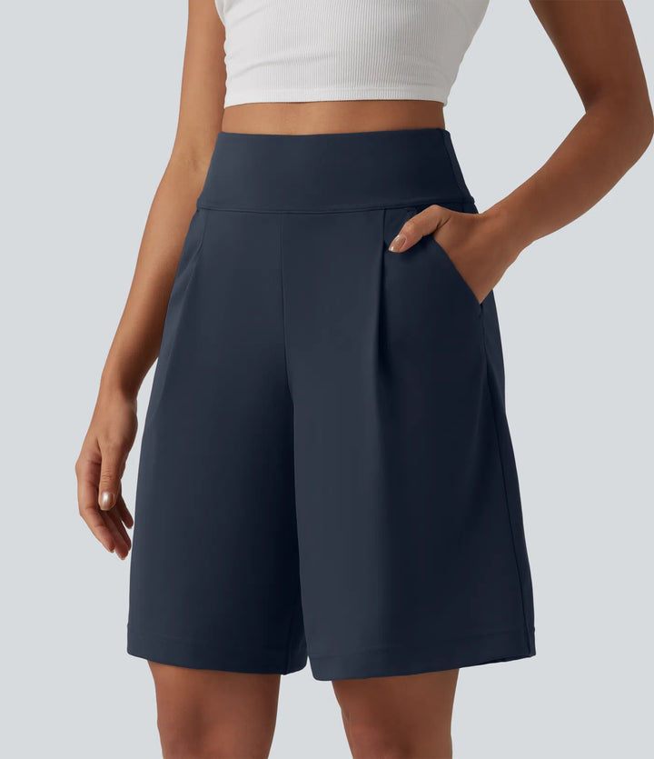 Short tailleur bermuda plissé