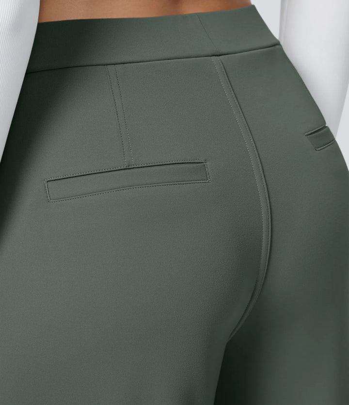 Pantalon tailleur Jean & Marie DayStretch coupe droite taille haute avec poches