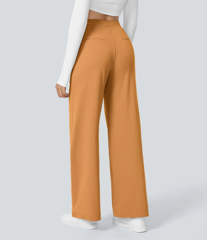 Pantalon tailleur Jean & Marie DayStretch coupe droite taille haute avec poches