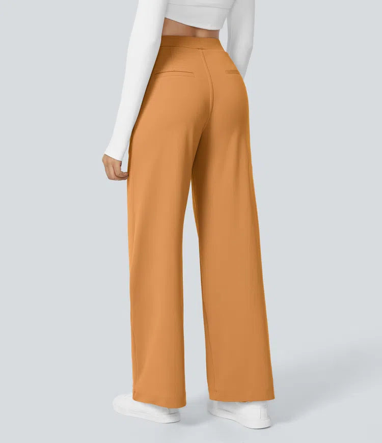 Pantalon tailleur Jean & Marie DayStretch coupe droite taille haute avec poches