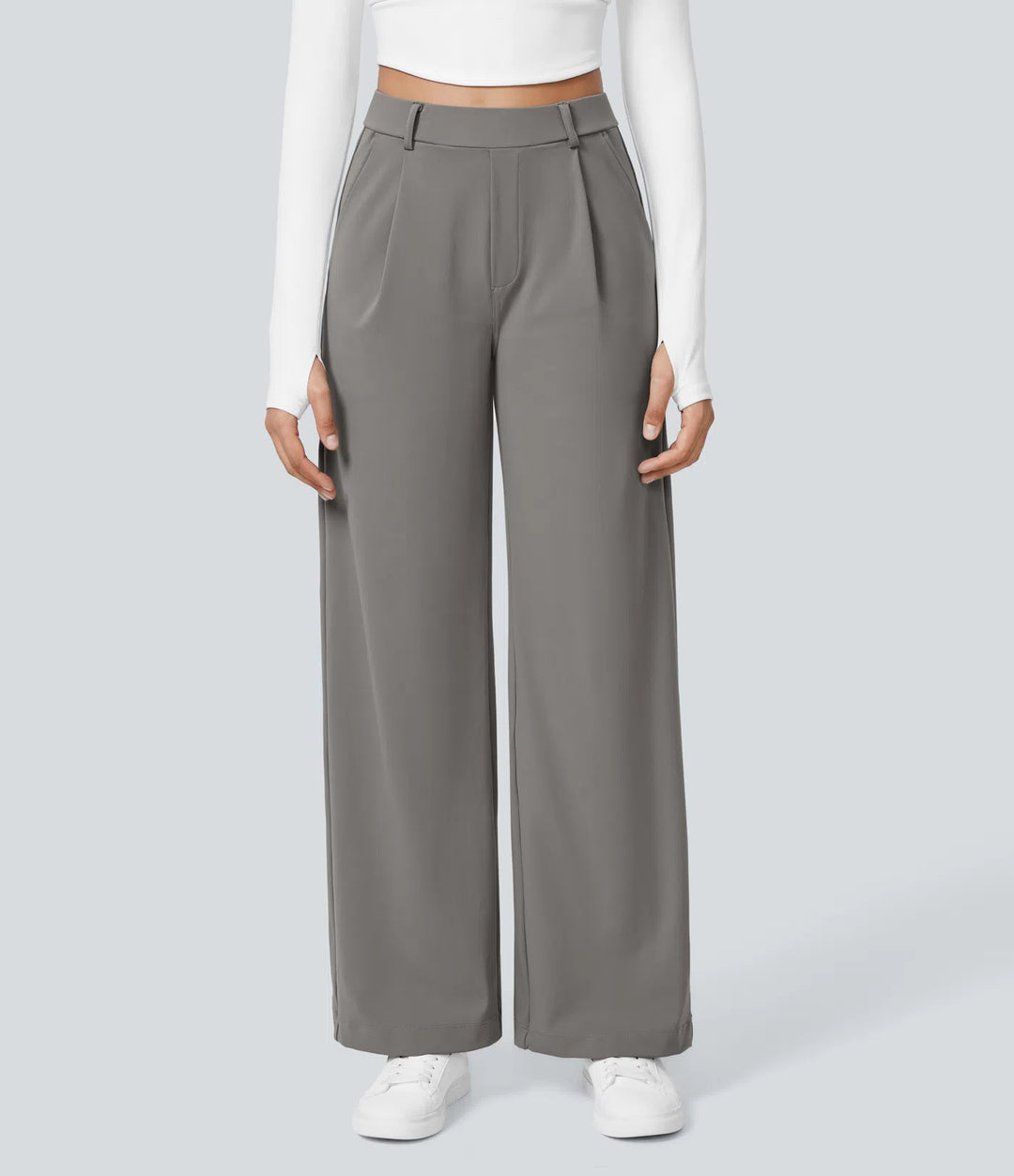 Pantalon tailleur Jean & Marie DayStretch coupe droite taille haute avec poches