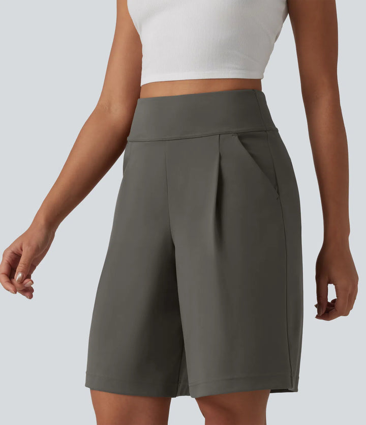 Short tailleur bermuda plissé