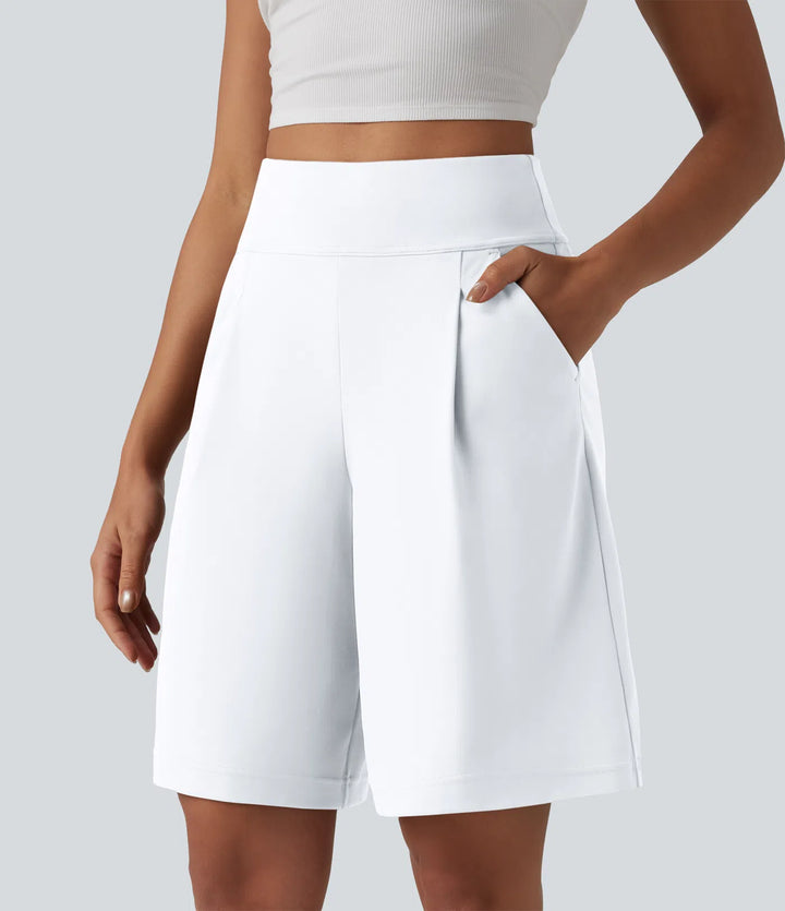 Short tailleur bermuda plissé