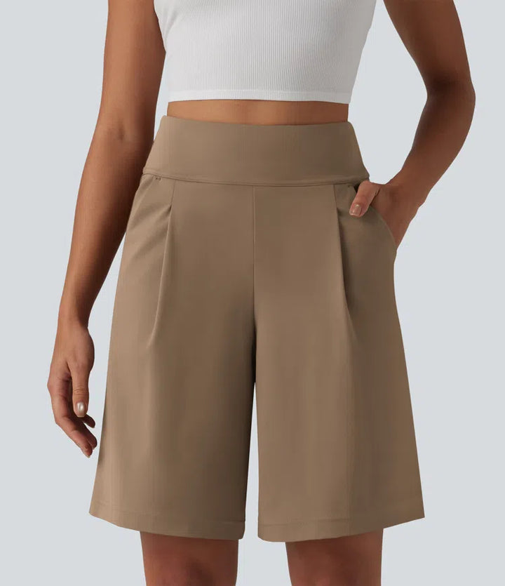 Short tailleur bermuda plissé