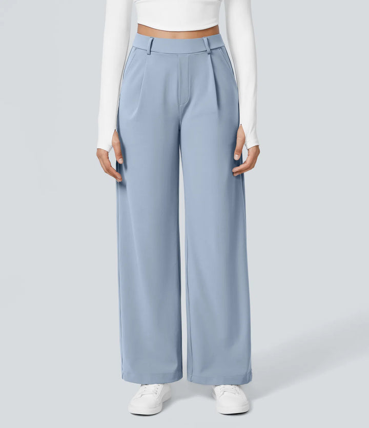 Pantalon tailleur Jean & Marie DayStretch coupe droite taille haute avec poches