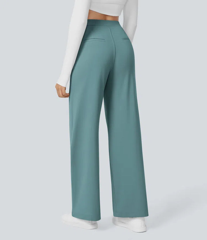 Pantalon tailleur Jean & Marie DayStretch coupe droite taille haute avec poches