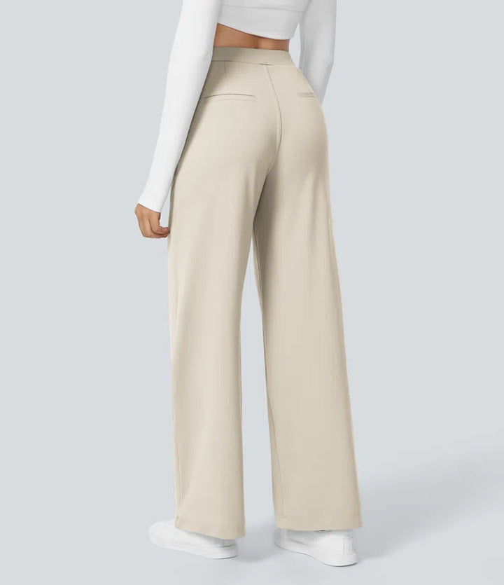 Pantalon tailleur Jean & Marie DayStretch coupe droite taille haute avec poches