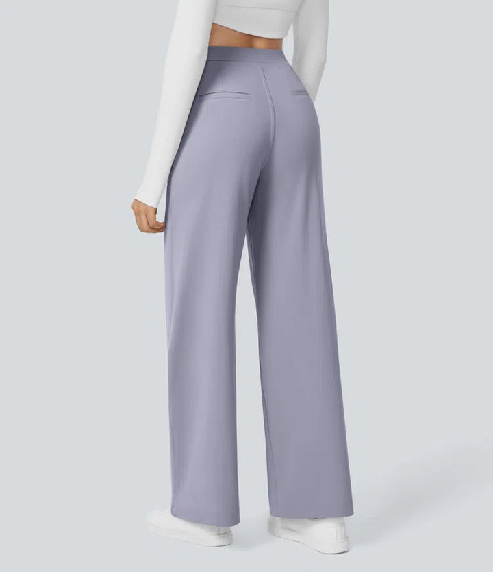 Pantalon tailleur Jean & Marie DayStretch coupe droite taille haute avec poches
