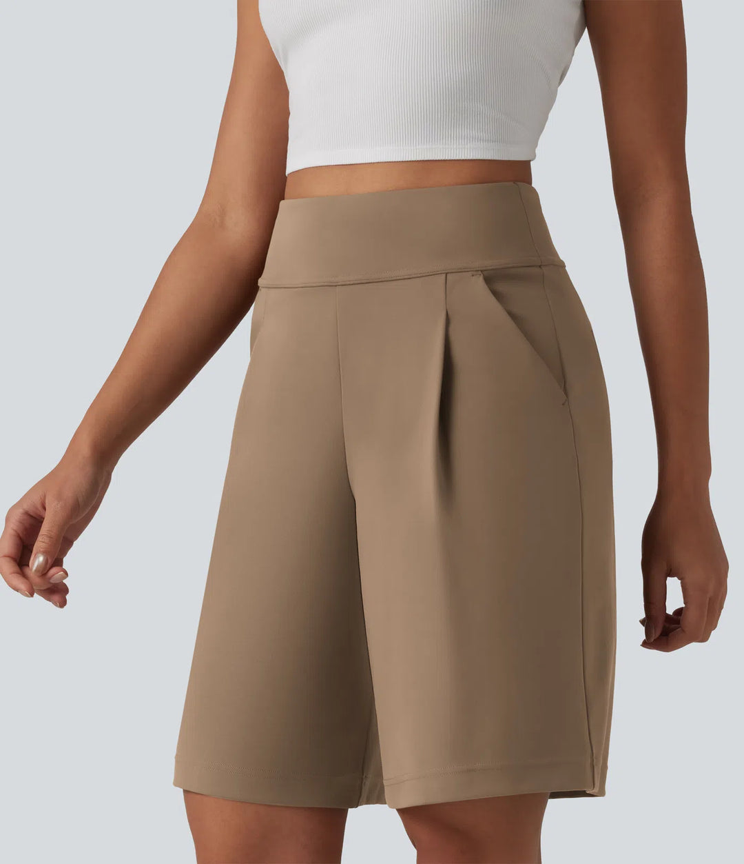 Short tailleur bermuda plissé