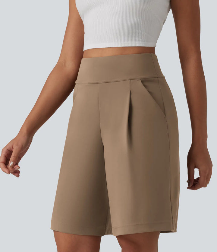 Short tailleur bermuda plissé