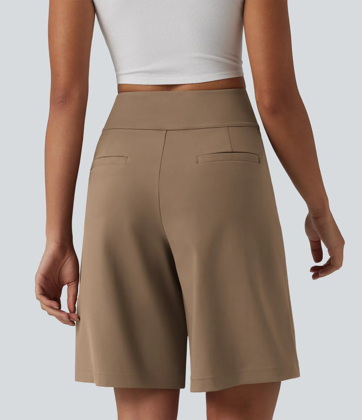 Short tailleur bermuda plissé