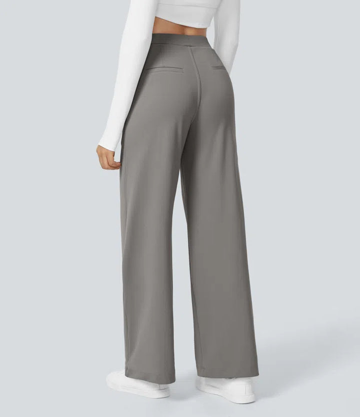 Pantalon tailleur Jean & Marie DayStretch coupe droite taille haute avec poches