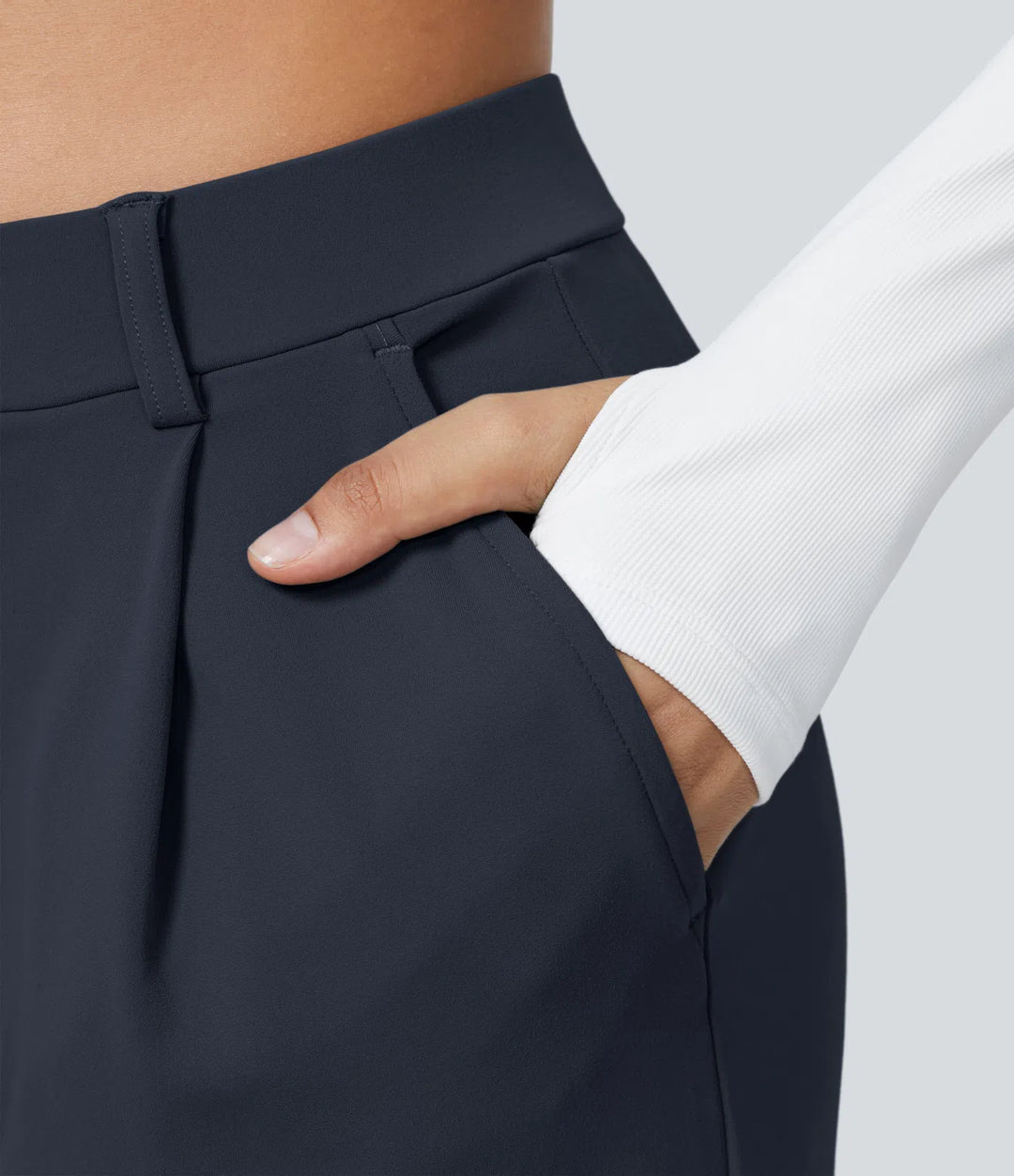 Pantalon tailleur Jean & Marie DayStretch coupe droite taille haute avec poches