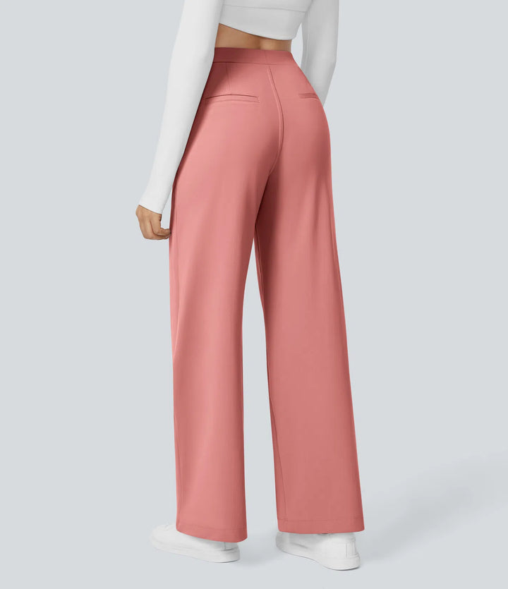 Pantalon tailleur Jean & Marie DayStretch coupe droite taille haute avec poches