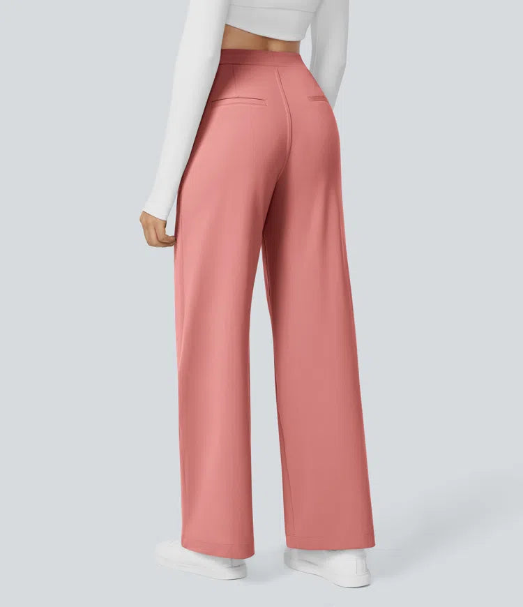 Pantalon tailleur Jean & Marie DayStretch coupe droite taille haute avec poches