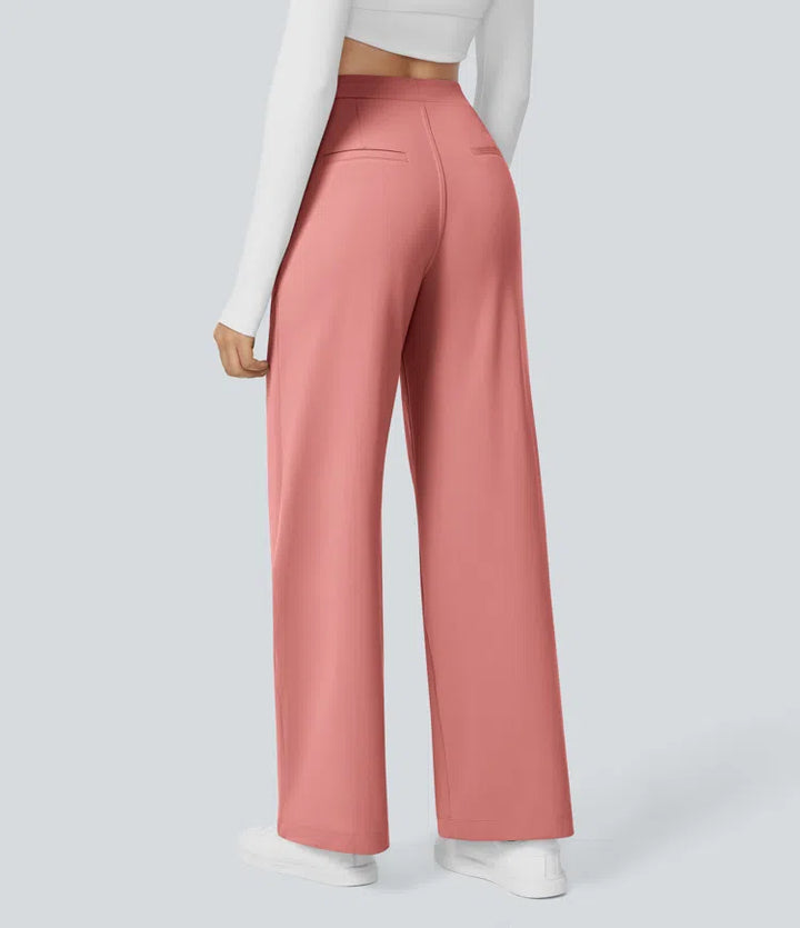 Pantalon tailleur Jean & Marie DayStretch coupe droite taille haute avec poches