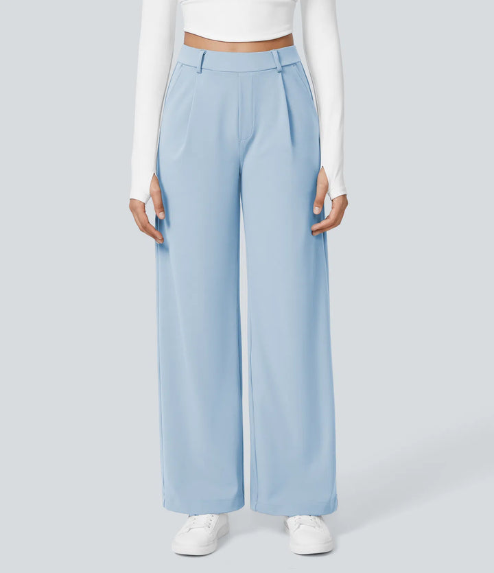 Pantalon tailleur Jean & Marie DayStretch coupe droite taille haute avec poches