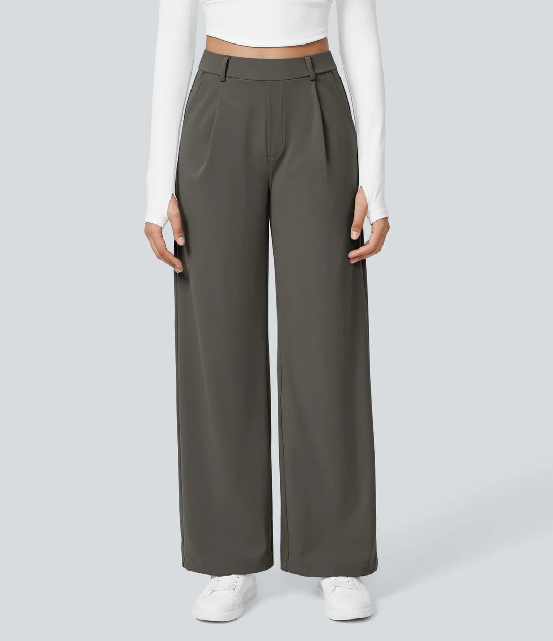 Pantalon tailleur Jean & Marie DayStretch coupe droite taille haute avec poches