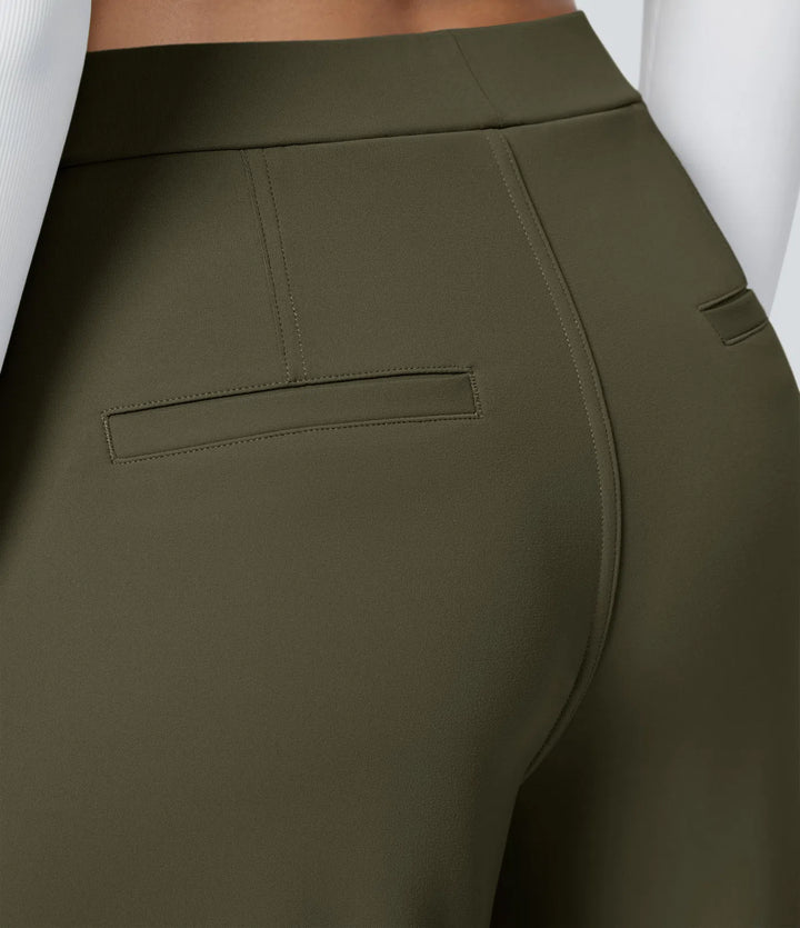 Pantalon tailleur Jean & Marie DayStretch coupe droite taille haute avec poches