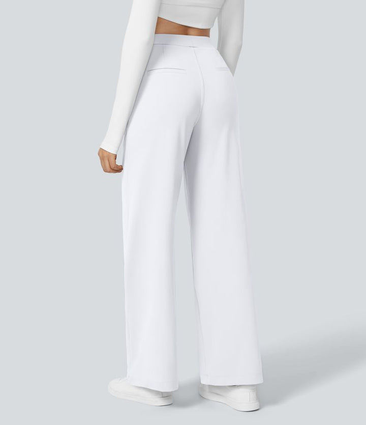 Pantalon tailleur Jean & Marie DayStretch coupe droite taille haute avec poches