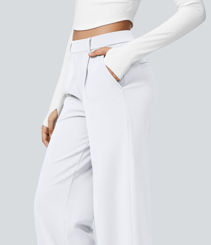 Pantalon tailleur Jean & Marie DayStretch coupe droite taille haute avec poches