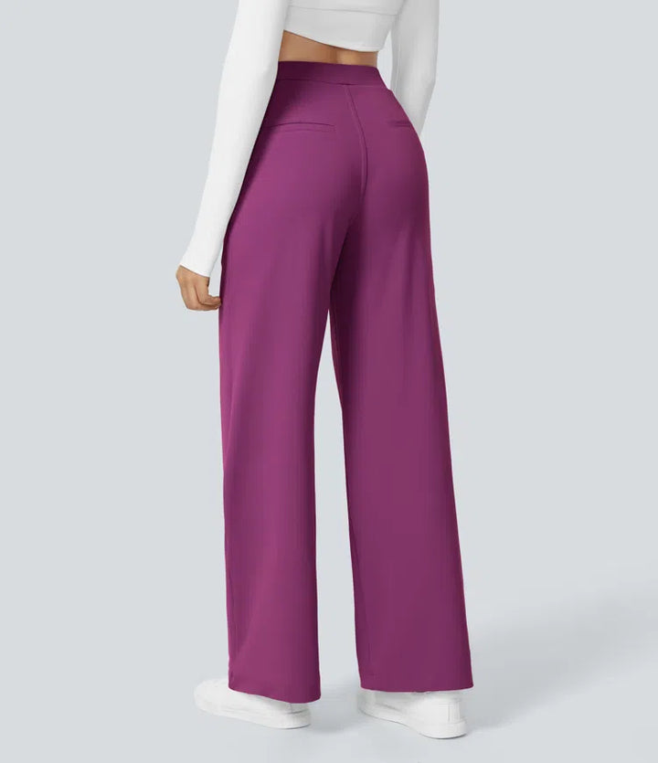 Pantalon tailleur Jean & Marie DayStretch coupe droite taille haute avec poches