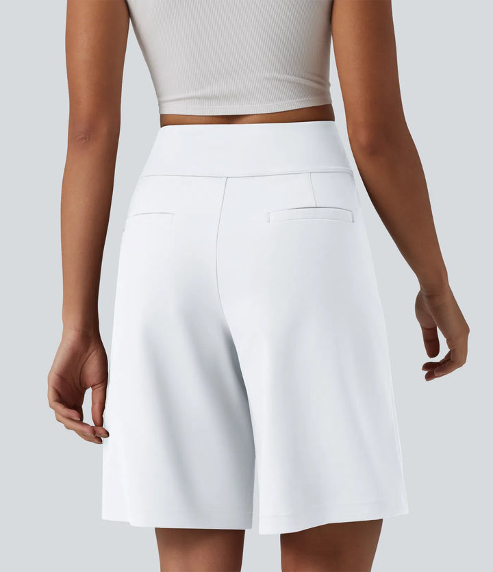 Short tailleur bermuda plissé