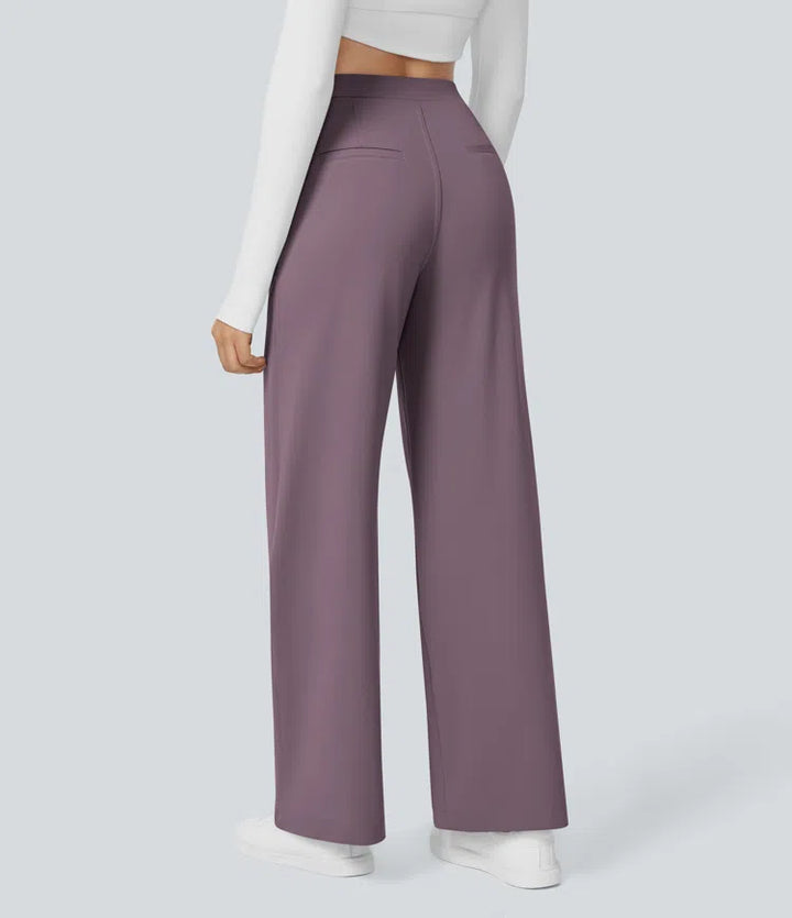 Pantalon tailleur Jean & Marie DayStretch coupe droite taille haute avec poches