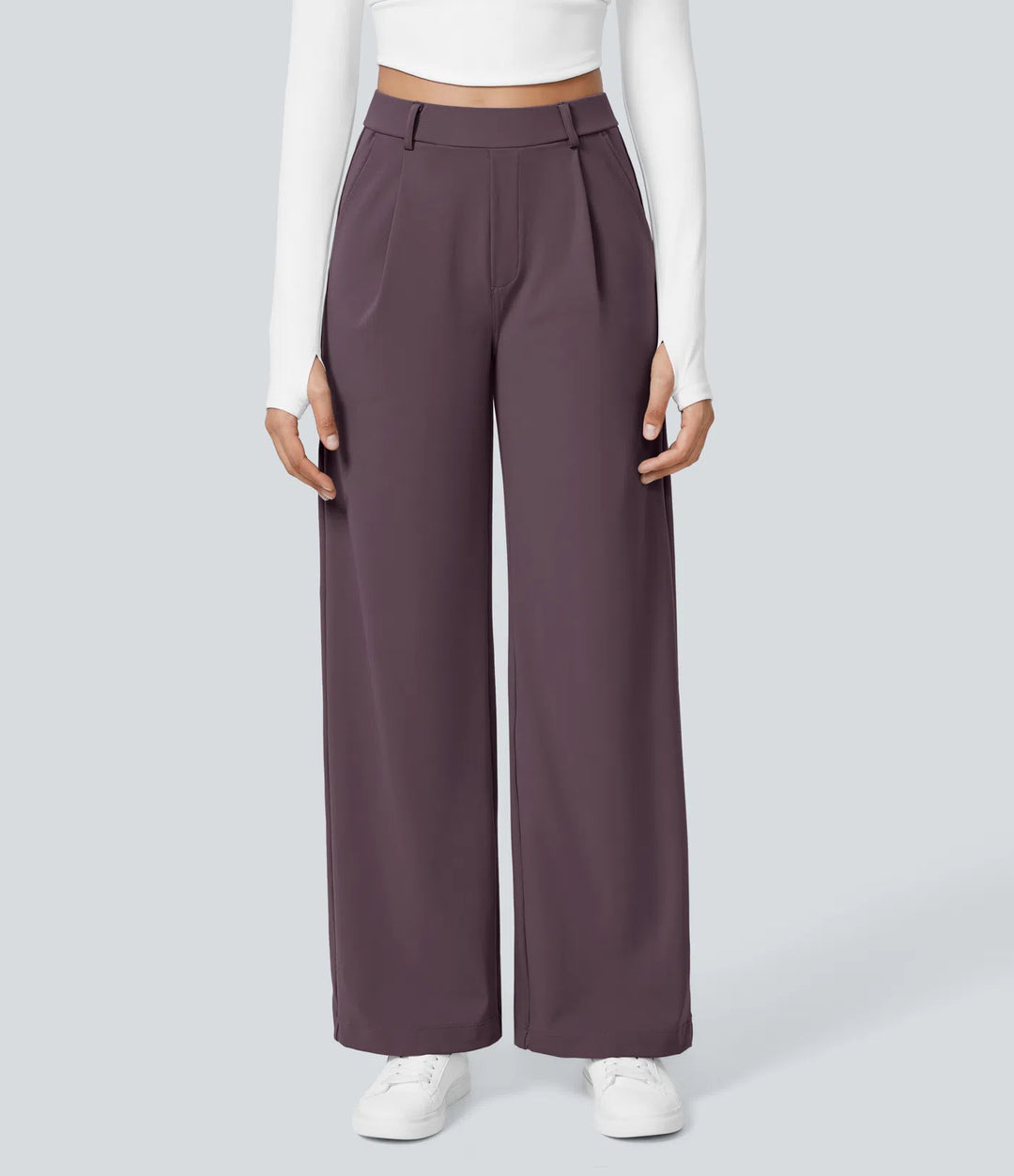 Pantalon tailleur Jean & Marie DayStretch coupe droite taille haute avec poches