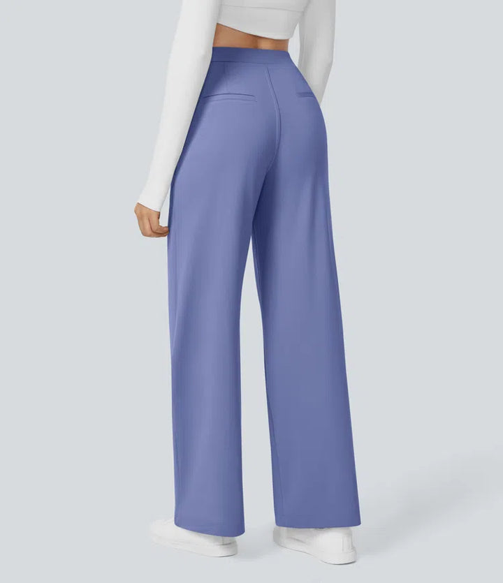 Pantalon tailleur Jean & Marie DayStretch coupe droite taille haute avec poches