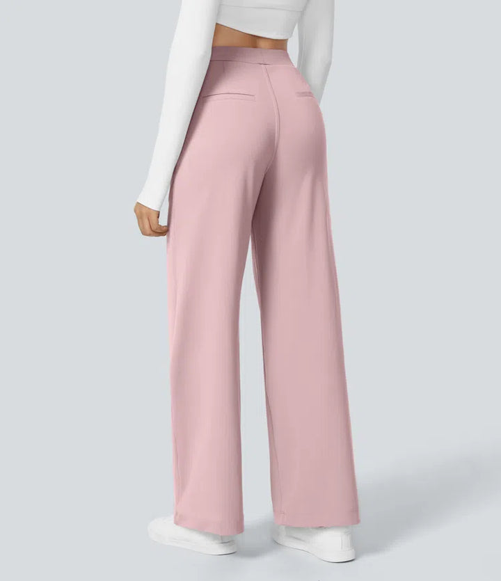 Pantalon tailleur Jean & Marie DayStretch coupe droite taille haute avec poches