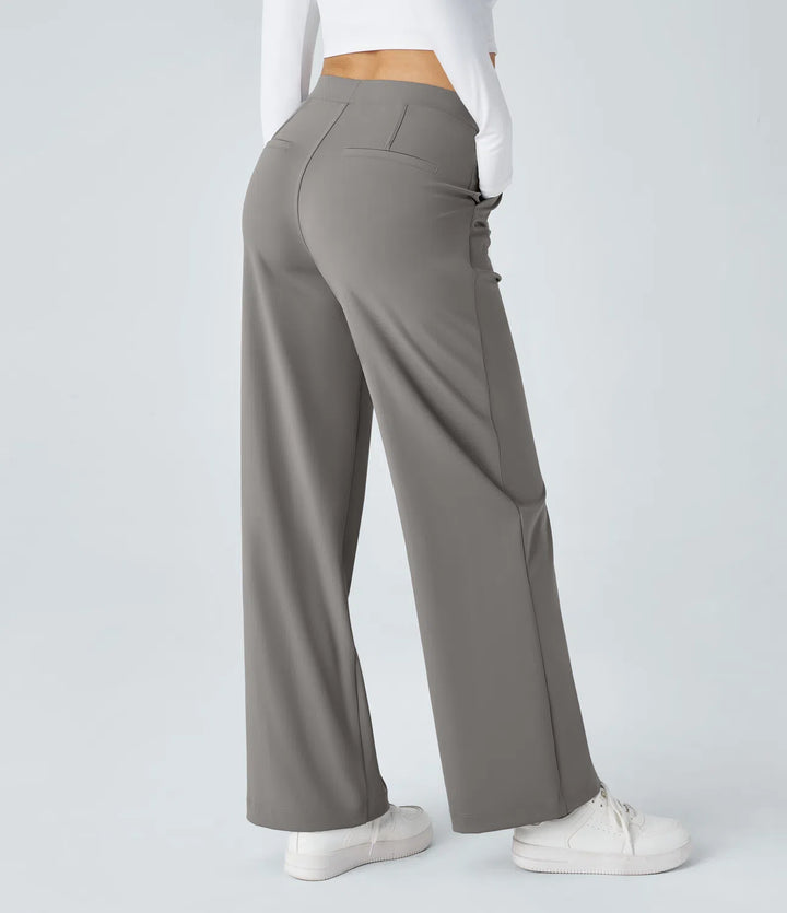 Pantalon tailleur Jean & Marie DayStretch coupe droite taille haute avec poches