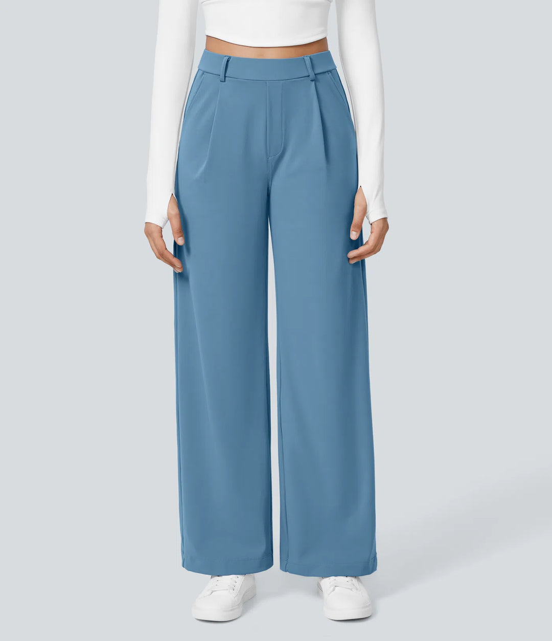 Pantalon tailleur Jean & Marie DayStretch coupe droite taille haute avec poches