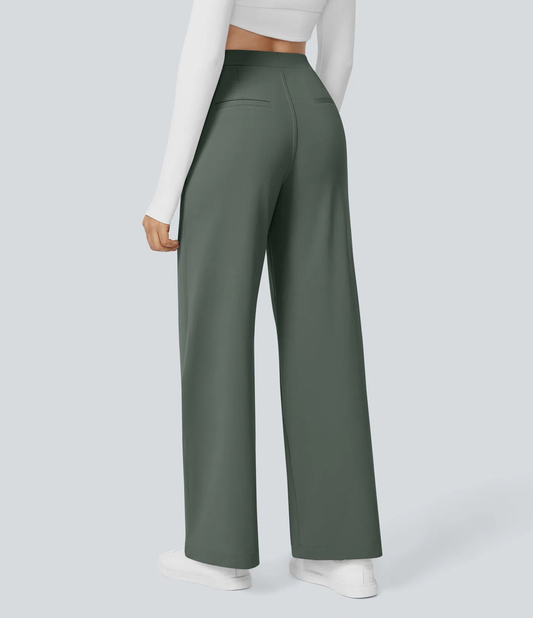 Pantalon tailleur Jean & Marie DayStretch coupe droite taille haute avec poches
