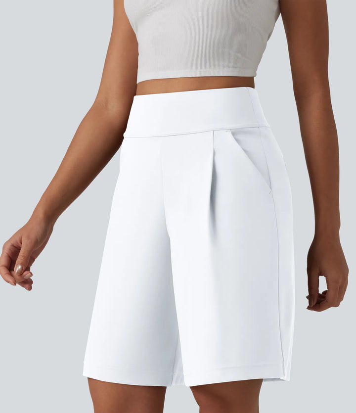 Short tailleur bermuda plissé