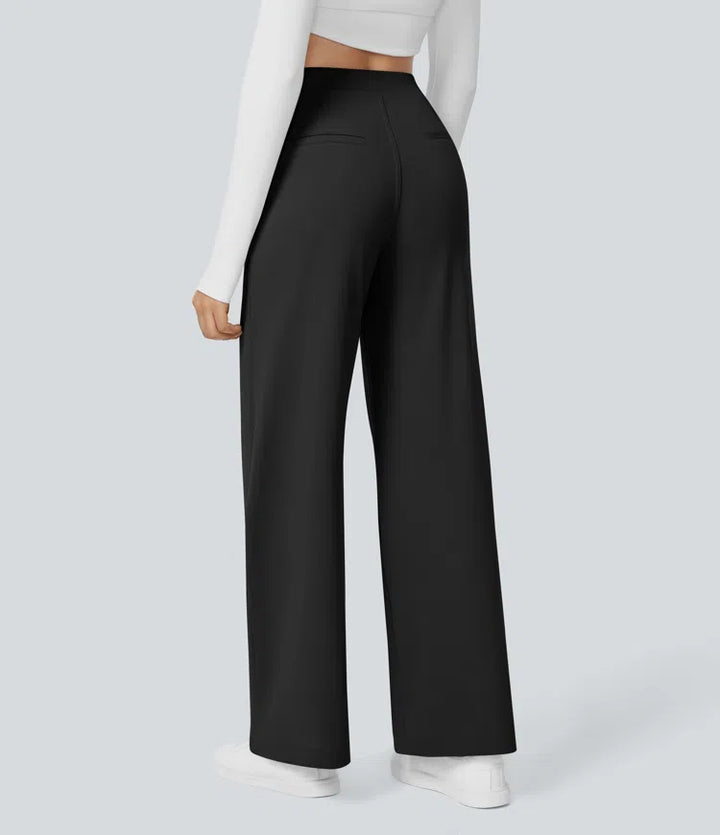 Pantalon tailleur Jean & Marie DayStretch coupe droite taille haute avec poches