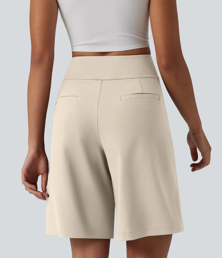 Short tailleur bermuda plissé