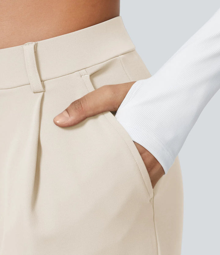 Pantalon tailleur Jean & Marie DayStretch coupe droite taille haute avec poches
