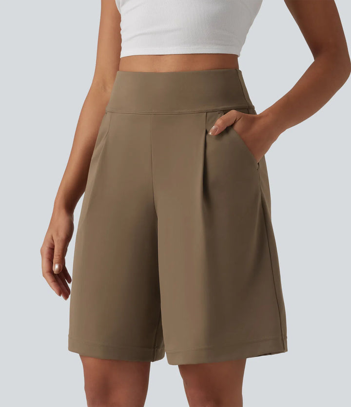 Short tailleur bermuda plissé