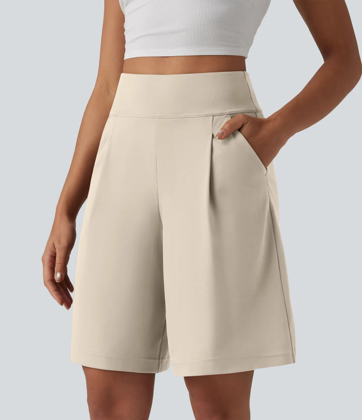 Short tailleur bermuda plissé