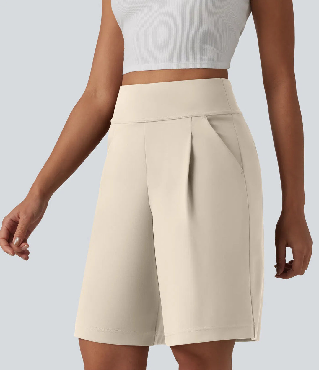 Short tailleur bermuda plissé