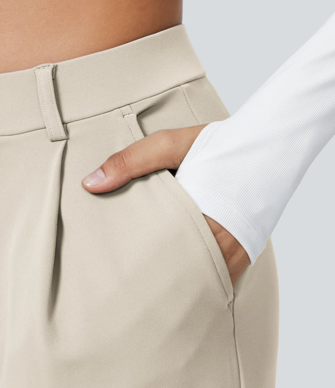 Pantalon tailleur Jean & Marie DayStretch coupe droite taille haute avec poches