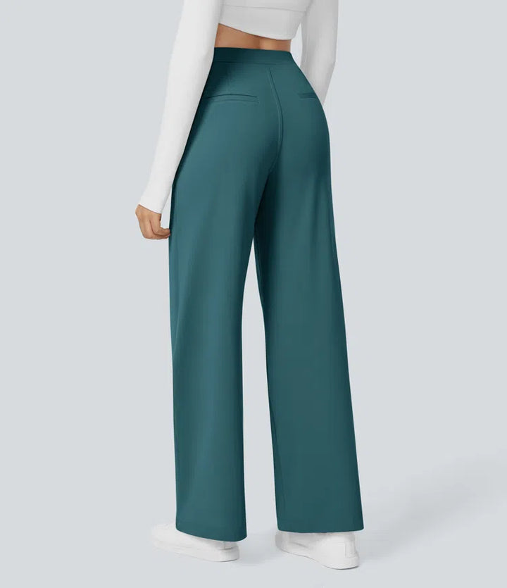 Pantalon tailleur Jean & Marie DayStretch coupe droite taille haute avec poches