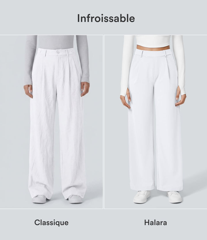 Pantalon tailleur Jean & Marie DayStretch coupe droite taille haute avec poches